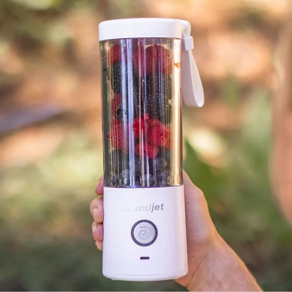 NEW BLENDJET Soft Grey Portable Smoothie Protein Shake Maker USB Machine Bottle